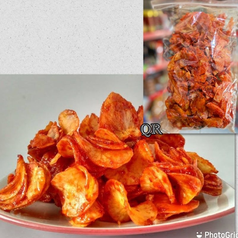 

BEST SELLER keripik sanjai daun jeruk balado dan rujak 500gr