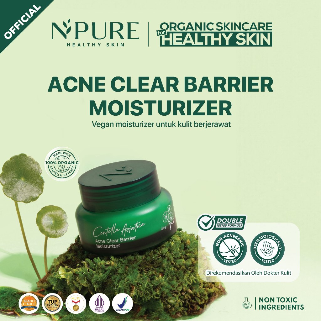 NPURE Centella Asiatica Acne Clear Barrier Moisturizer / Acne Moisturizer/ Pelembap Kulit Jerawat / 