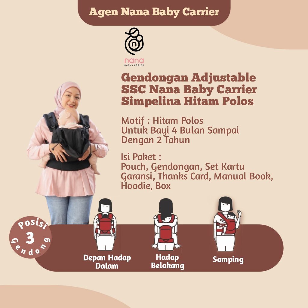 NANA BABY CARRIER STANDART / SIMPLE CARRIER NANA / Simpelina Nana Babycarrier