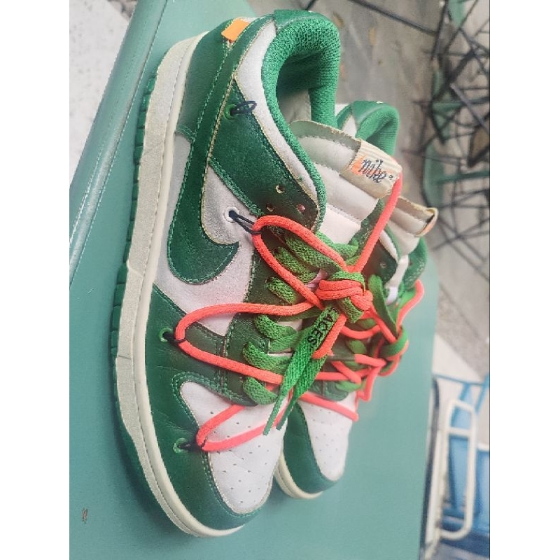 Sepatu Nike Dunk Low x Off White Pine Green, size 43