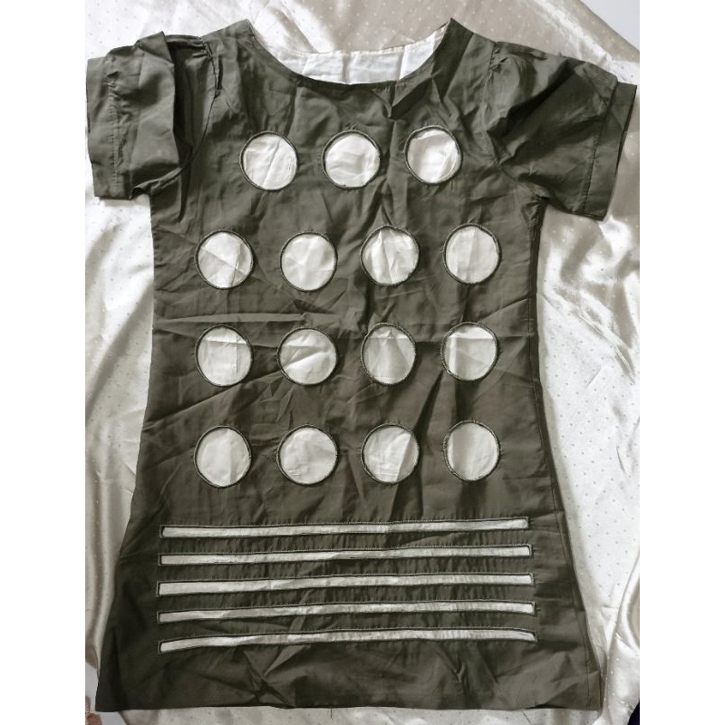 blus blouse atasan wanita preloved hijau army L