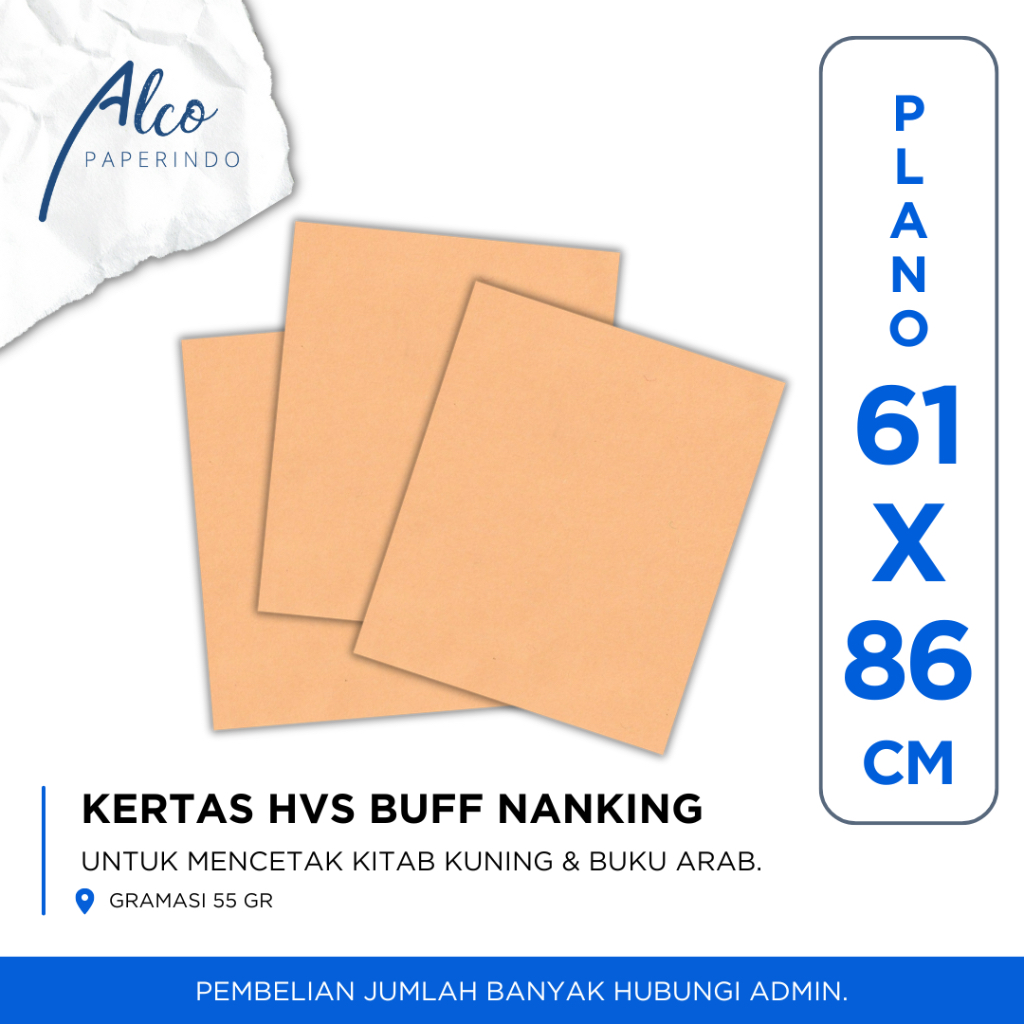 

HVS Nanking Kertas Kitab Kuning 55gr 61x86 cm