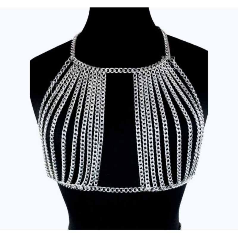 Body Chain Crop Top Sexy Baju Rantai