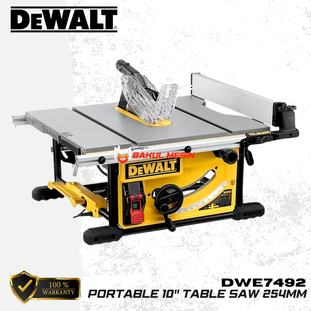 Dewalt DWE 7492 Table Saw / Gergaji Meja Listrik Portable 10" Table Saw 254mm DeWALT DWE7492