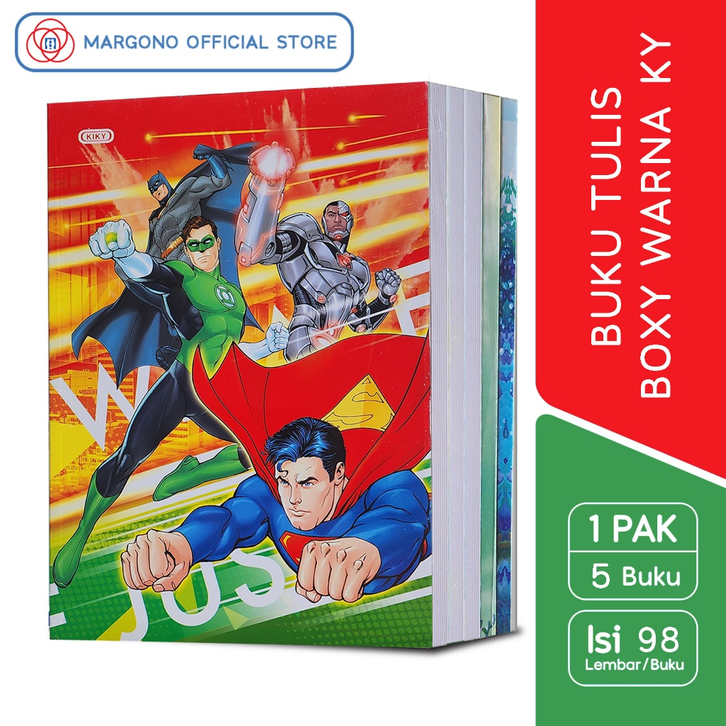

KY Buku Tulis Warna Boxy 98 Lembar Justice League - 5 Buku isi halaman berwarna