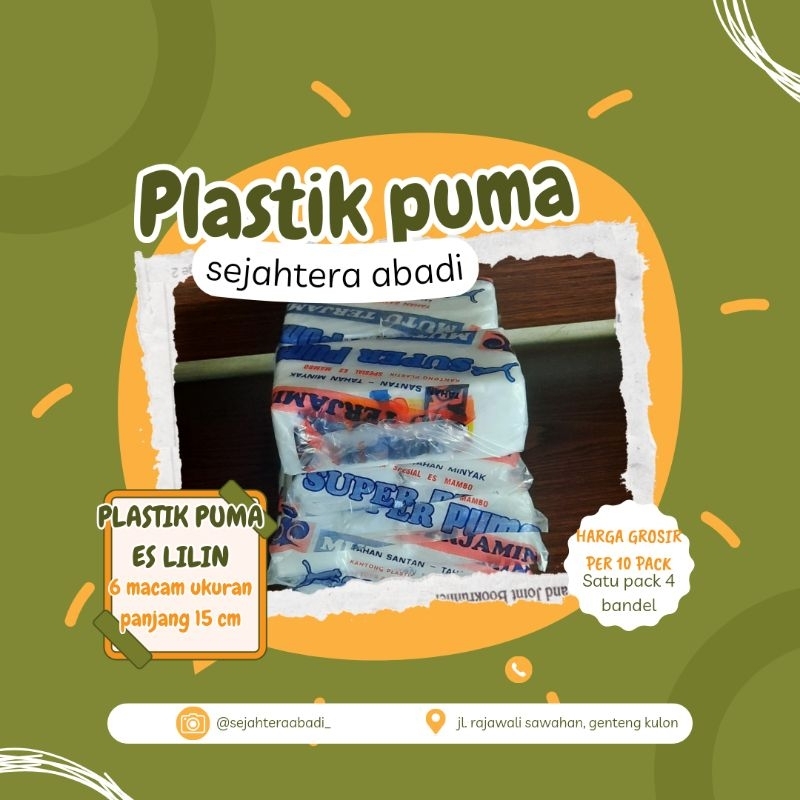 plastik puma | plastik es lilin | plastik saos |