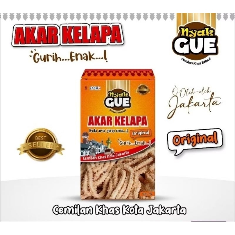 

Akar Kelapa Khas Betawi Manis Gurih Wijen Oleh Oleh Jakarta Nyak Gue Asli Betawi 75g