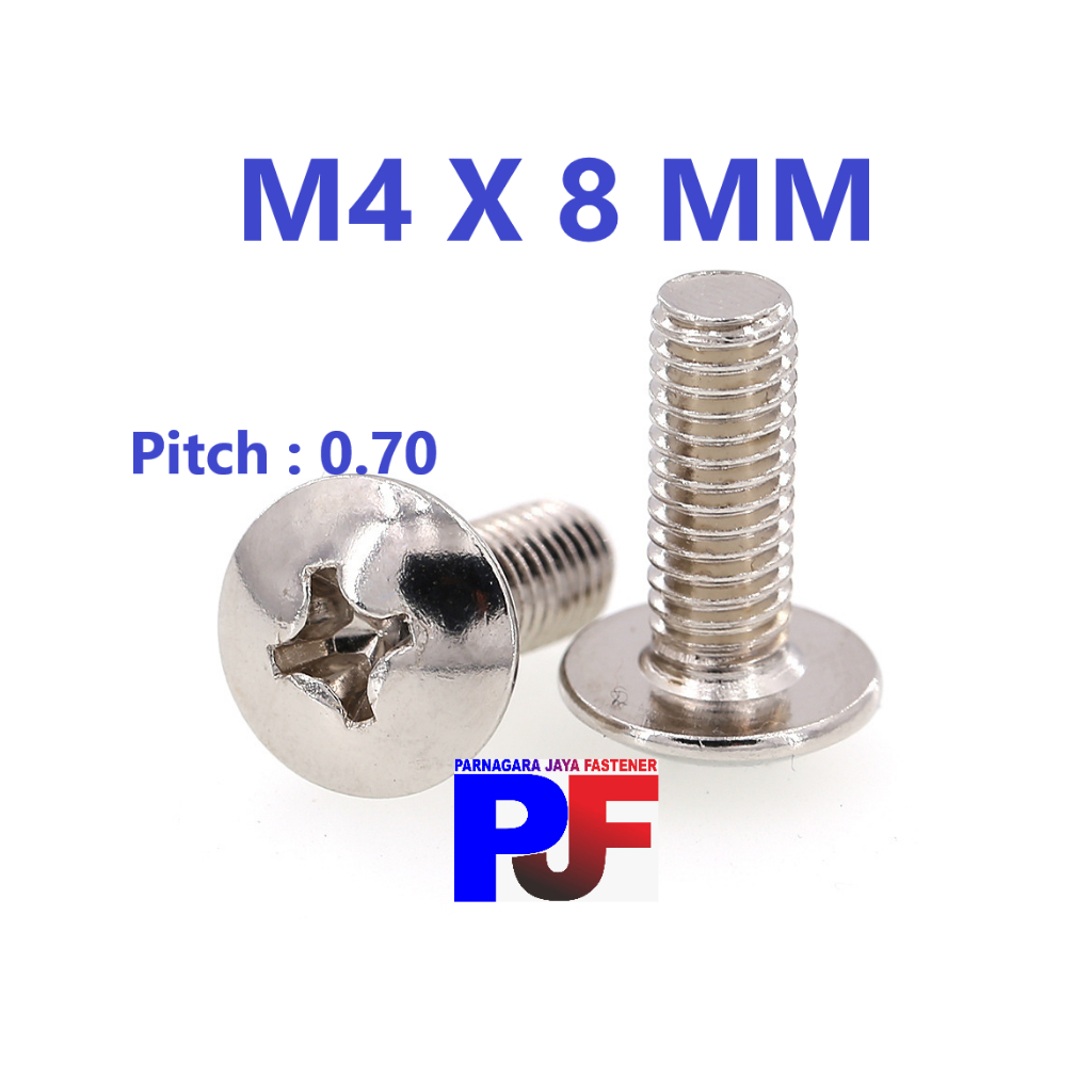 Baut JT Stainless M4x8 / Baut Payugn Stainless / JT SS M4x8