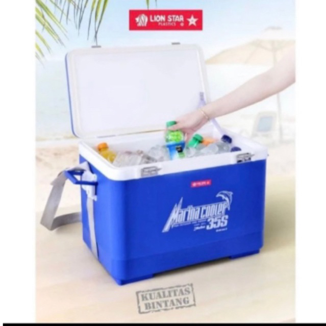 Marina Cooler box 33liter 35s / Kotak pendingin untuk penyimpanan es / daging / ikan