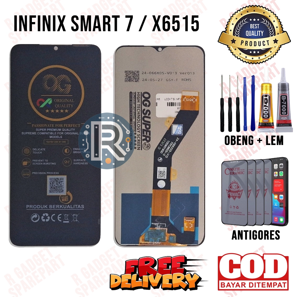 Lcd Touchscreen INFINIX SMART 7 / X6515 Original Oem Lcd INFINIX SMART 7 / X6515 Fullset