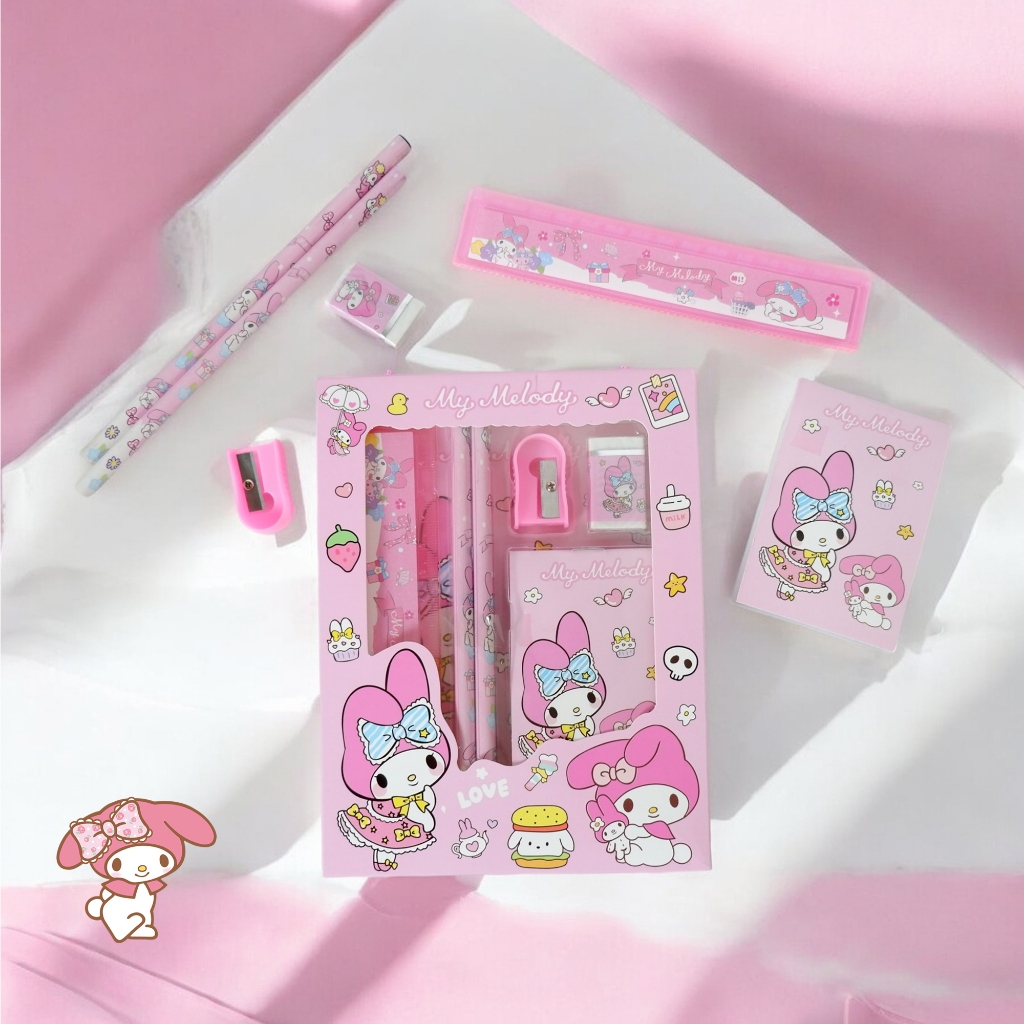 

TnT Bingkisan Hampers Ulang Tahun | Souvernir Hadiah Kado Lomba | Paket Alat Tulis My Melody 608