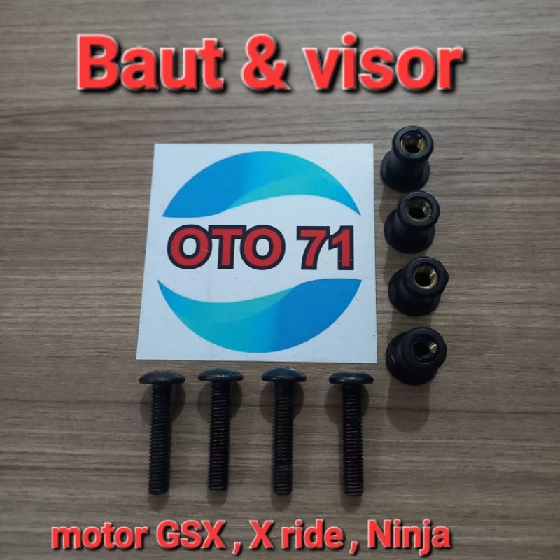 baut visor motor gsx , x ride , ninja