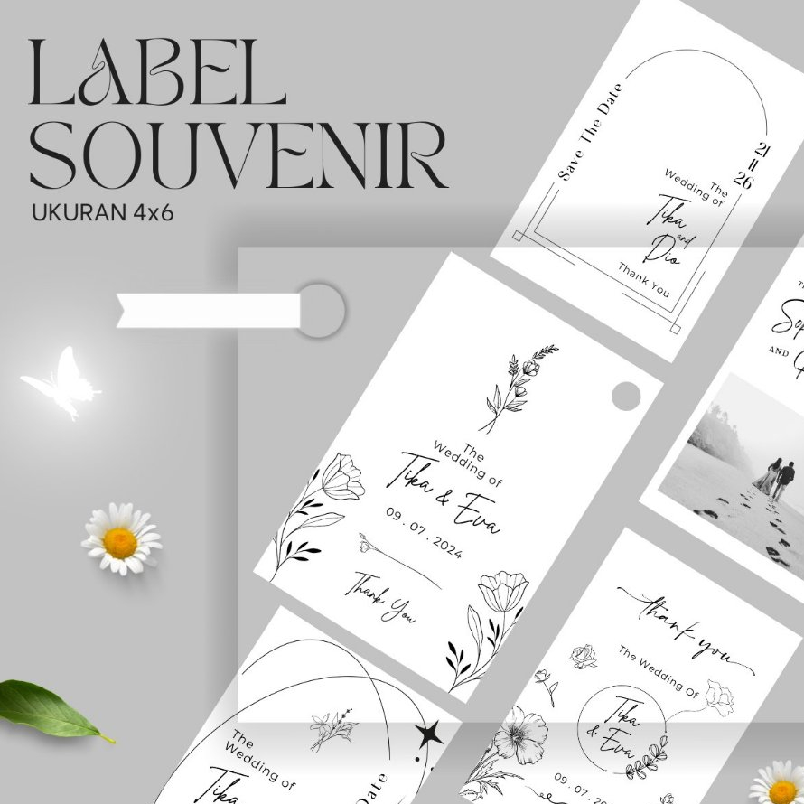 

Label Souvenir, Hangtag, Souvenir Card Untuk Pernikahan atau Produk anda