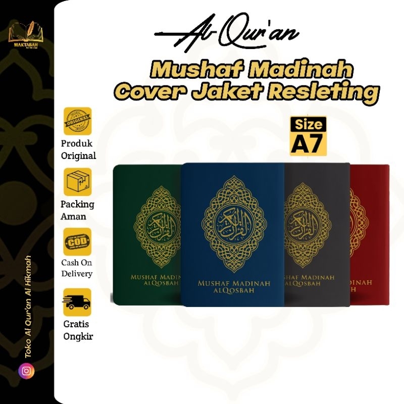 Alquran kecil Resleting | Mushaf Madinah saku | Tajwid Warna |