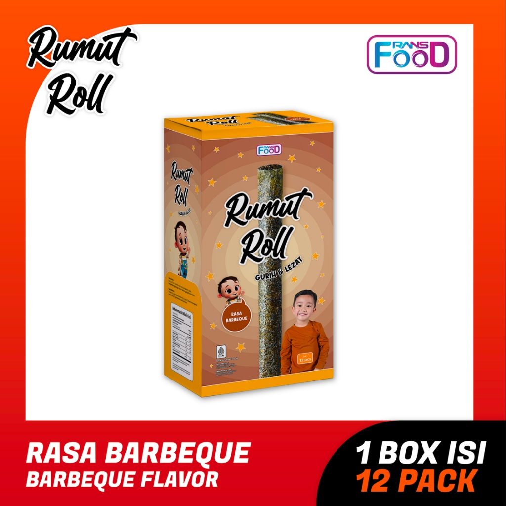 

Rumut Roll Rasa Barbeque 4gr - Rumput Laut Roll Crunchy Rendah Kalori