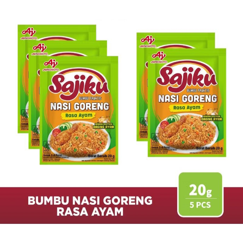 

Sajiku bumbu praktis nasi goreng rasa ayam 20 gr (5 pcs)