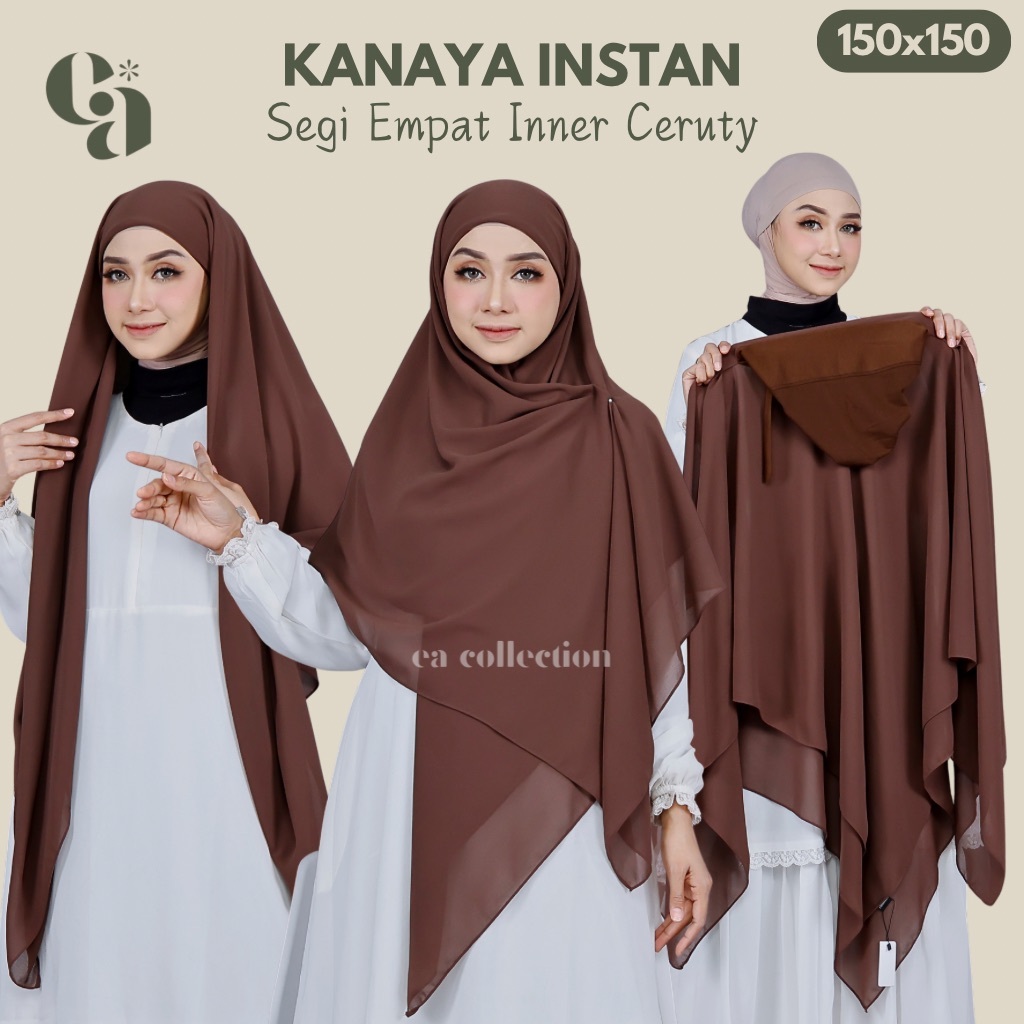Jilbab Instan Segi Empat Inner Syari Ceruty Hijab Instan Jumbo Kanaya 150x150