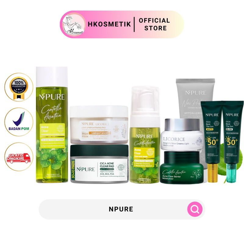 NPURE Cica Series - Cleanser - Toner - Moisturizer NPURE Acne Clear Pad Cica Sachet / Licorice Light