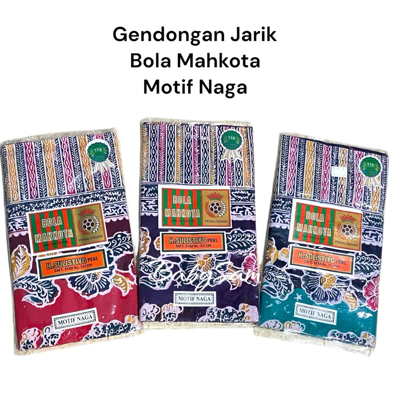 Selendang Bola Mahkota Gendong Bayi Kain Batik Motif Naga Jarik H.SULISTIYO Pekalongan Uk. 88x260cm