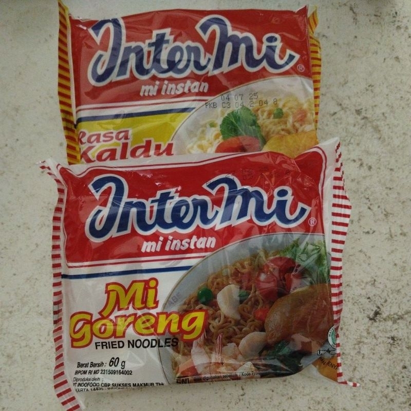 

Intermi goreng dan kuah kaldu ayam, Mie instan, Mie intermi,Intermi goreng,Intermi kaldu ayam