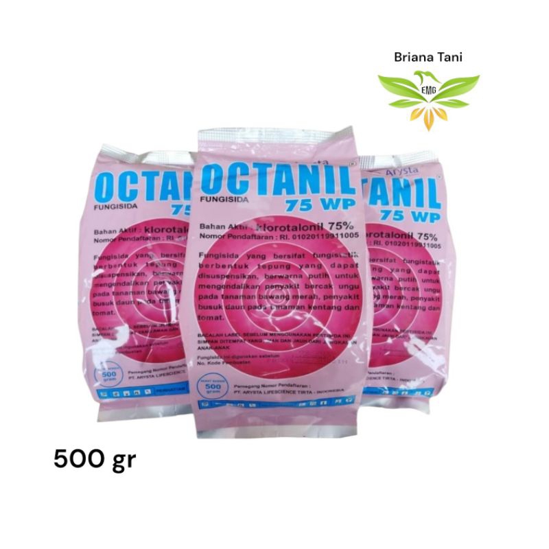 ￼Fungisida Octanil 75WP 500gr Bahan Aktif Klorotalonil 75%