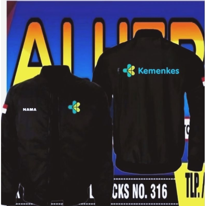 Jaket bordir Kemenkes jaket Kemenkes jaket bomber Kemenkes jaket Kemenkes jaket seragam Kemenkes jak