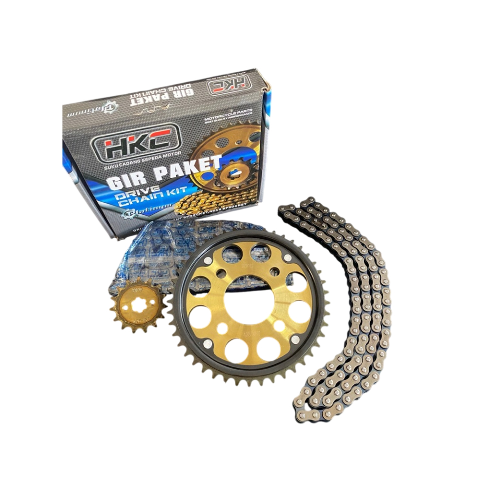 GEAR GIR SET PAKET GIR CB 150 R (2014-2018), CB 150 R (4 Lubang Baut) (GEAR BELAKANG, GEAR DEPAN, RA