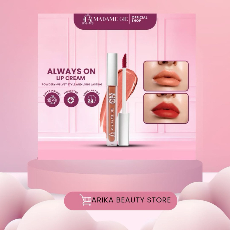 Madame Gie Always On Lip Cream-Makeup Lip Cream Lipstik