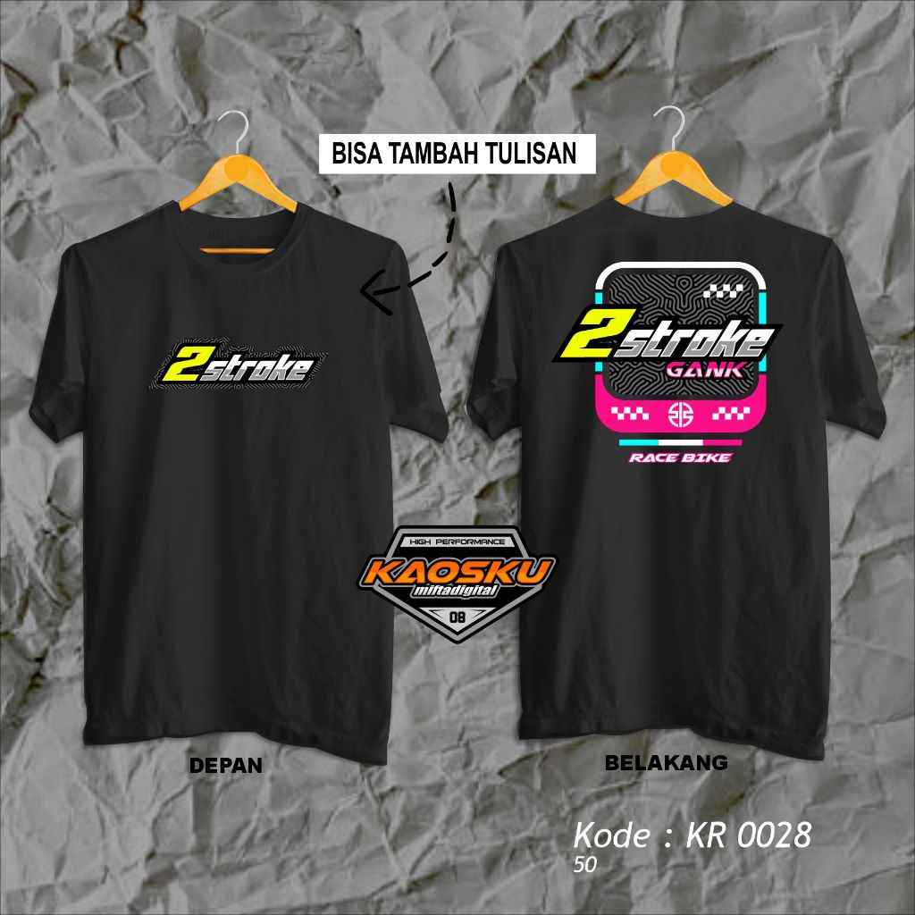 Race Bike 2Stroke Gank Kaos Baju Distro Keren Murah