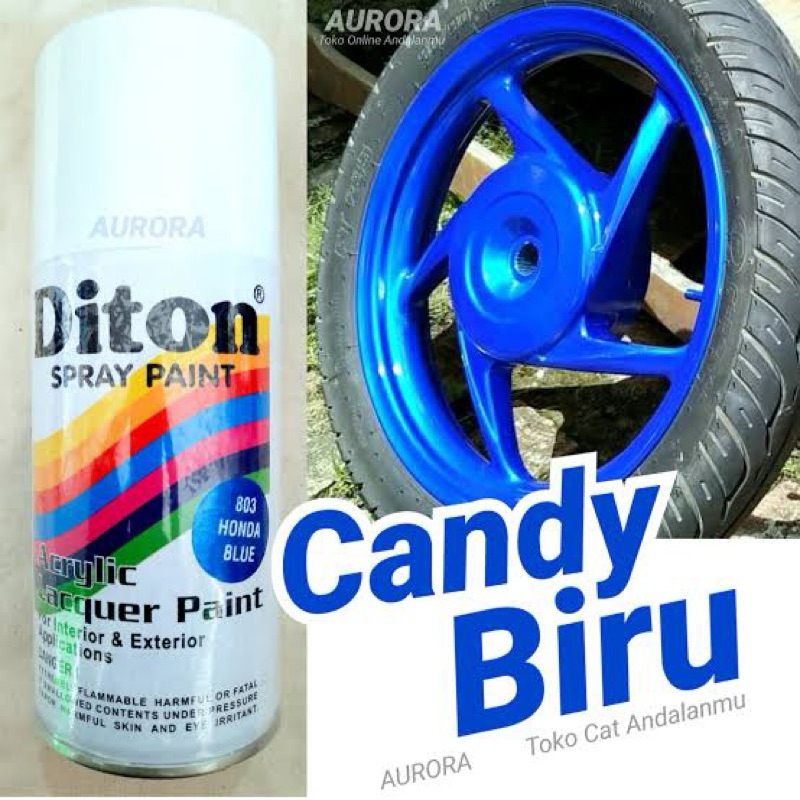 Cat Pilok Diton Spray Paint 803 YAMAHA BLUE 300ml Candytone Candy tone Biru Transparan kendi Cendi p