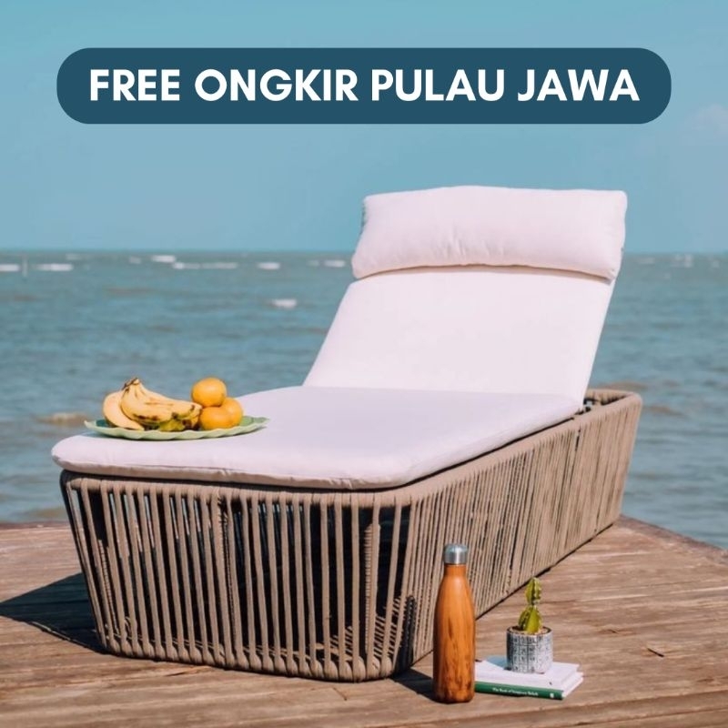 (GRATIS ONGKIR) - ROPE SUNBED / SUN LOUNGER ANYAMAN TALI SEPATU By Minimalis Furniture