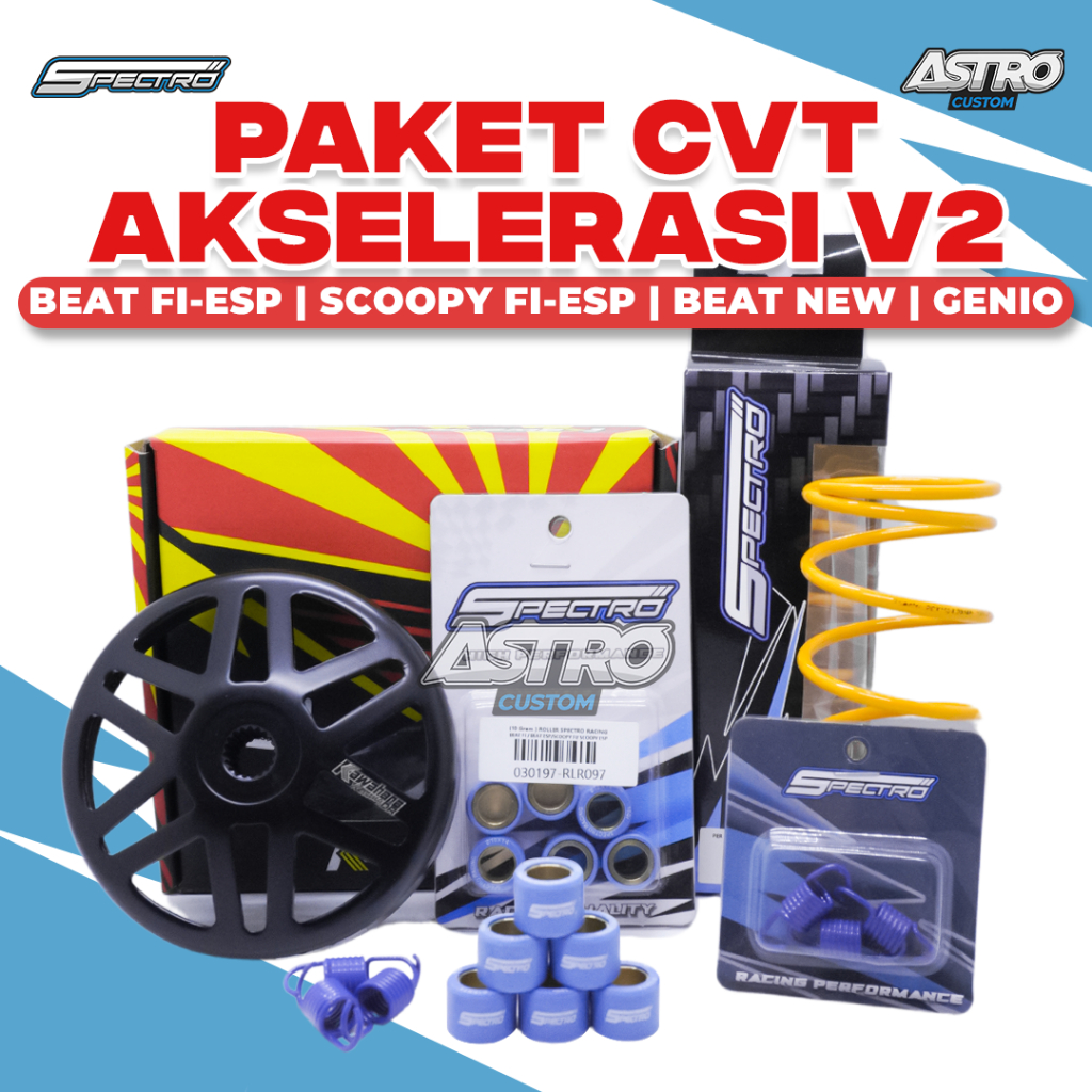 Upgrade CVT V2 Beat Fi Scoopy Vario 110 Fi ESP Deluxe Street Genio Mangkok Ganda Kawahara Spectro