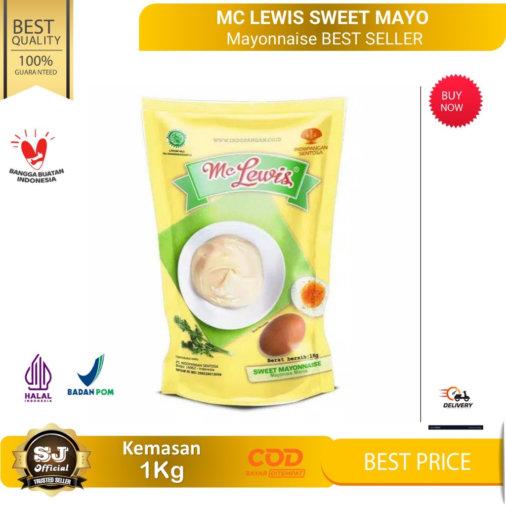 

MC LEWIS SWEET MAYO 1LITER / MAYONAIS McLewis 1Kg / Mayonnaise BEST SELLER