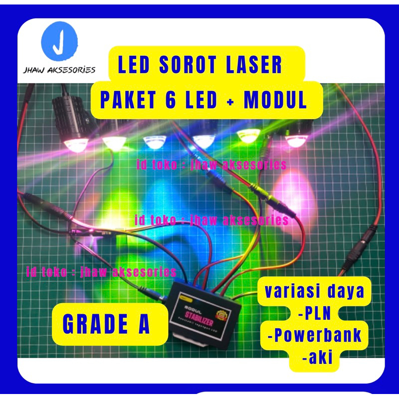 Mycoolcell Led Sound Miniatur Laser Paket 6 Led