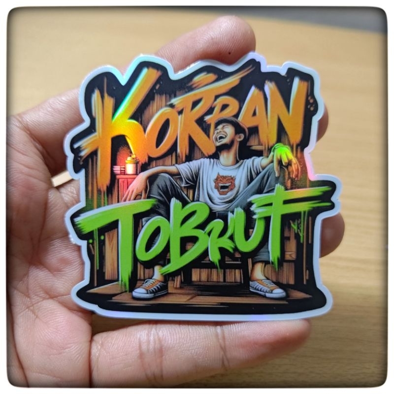 

stiker korban tobrut helogram