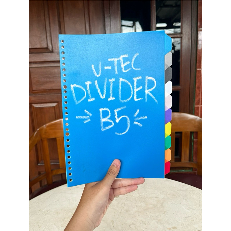 

Pembatas Binder Cardboard Divider V-TEC B5 26 Holes 10 Tabs Original