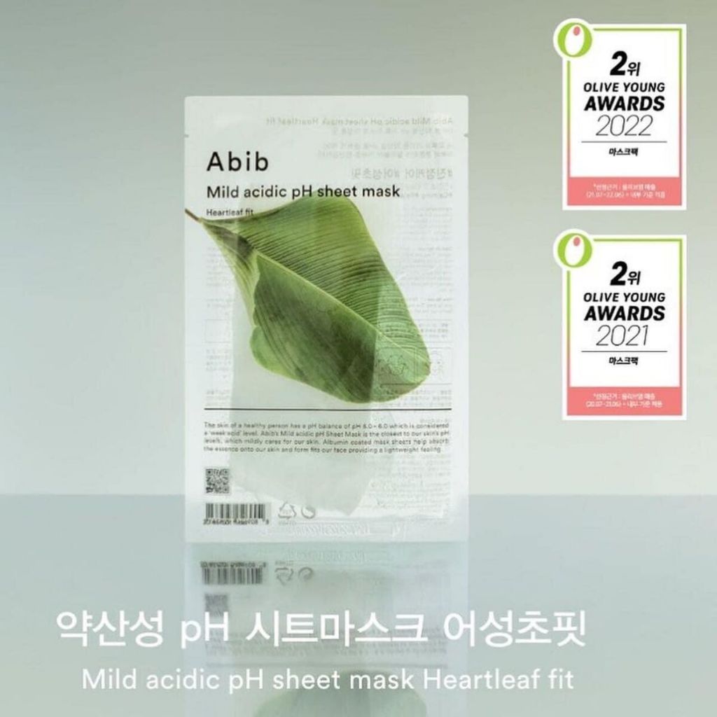 ABIB Mild Acidic pH Sheet Mask Heartleaf Fit 1ea