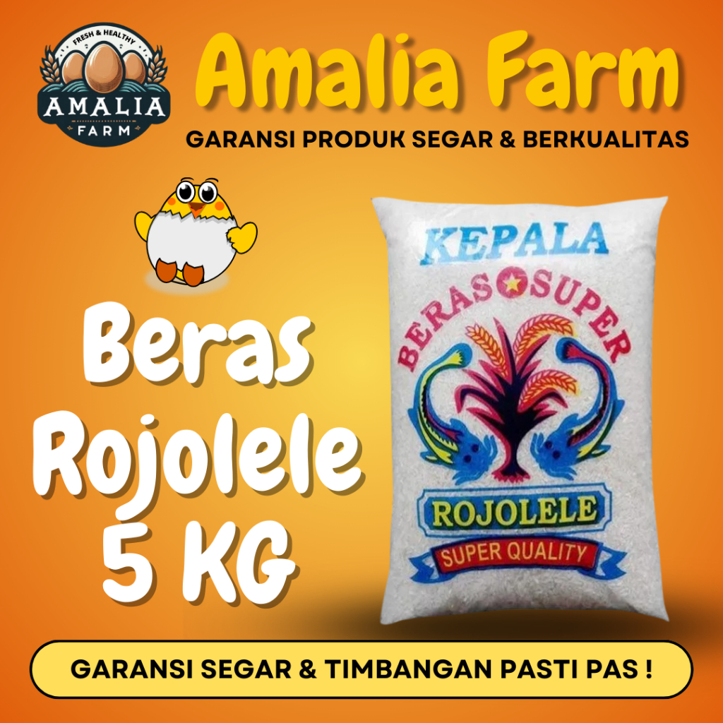 

Amalia Farm - Beras Rojolele 5kg Kualitas Super