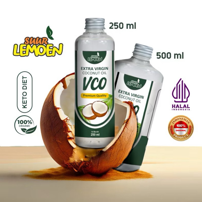 

Minyak Kelapa Murni VCO 250ml - 500ml Organik Premium/Extra Virgin Coconut Oil 200ml-500ml Organik Premium