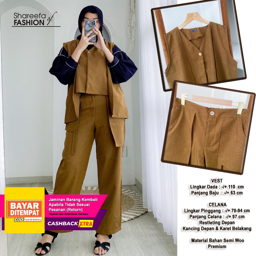 Khesia Set - Setelan Wanita | Baju One Set Wanita Kekinian Korea | Baju Setelan Wanita Kekinian