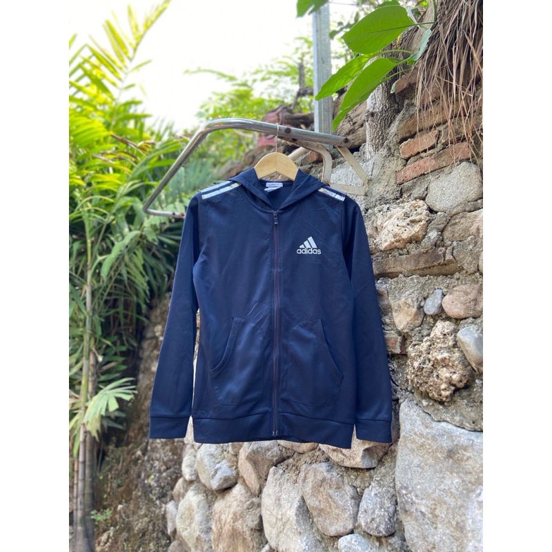 Tracktop Hoodie Adidas Navy Second Original