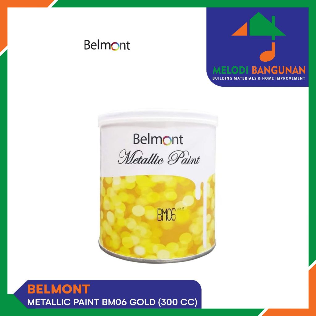 Belmont - Cat Tembok Interior Eksterior Metallic Paint Bm06 300 Cc Gold