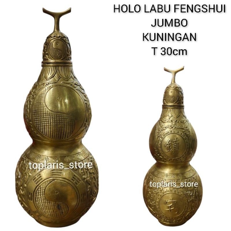 Pajangan Holo Labu Wu Lou Kuningan Jumbo Yinyang