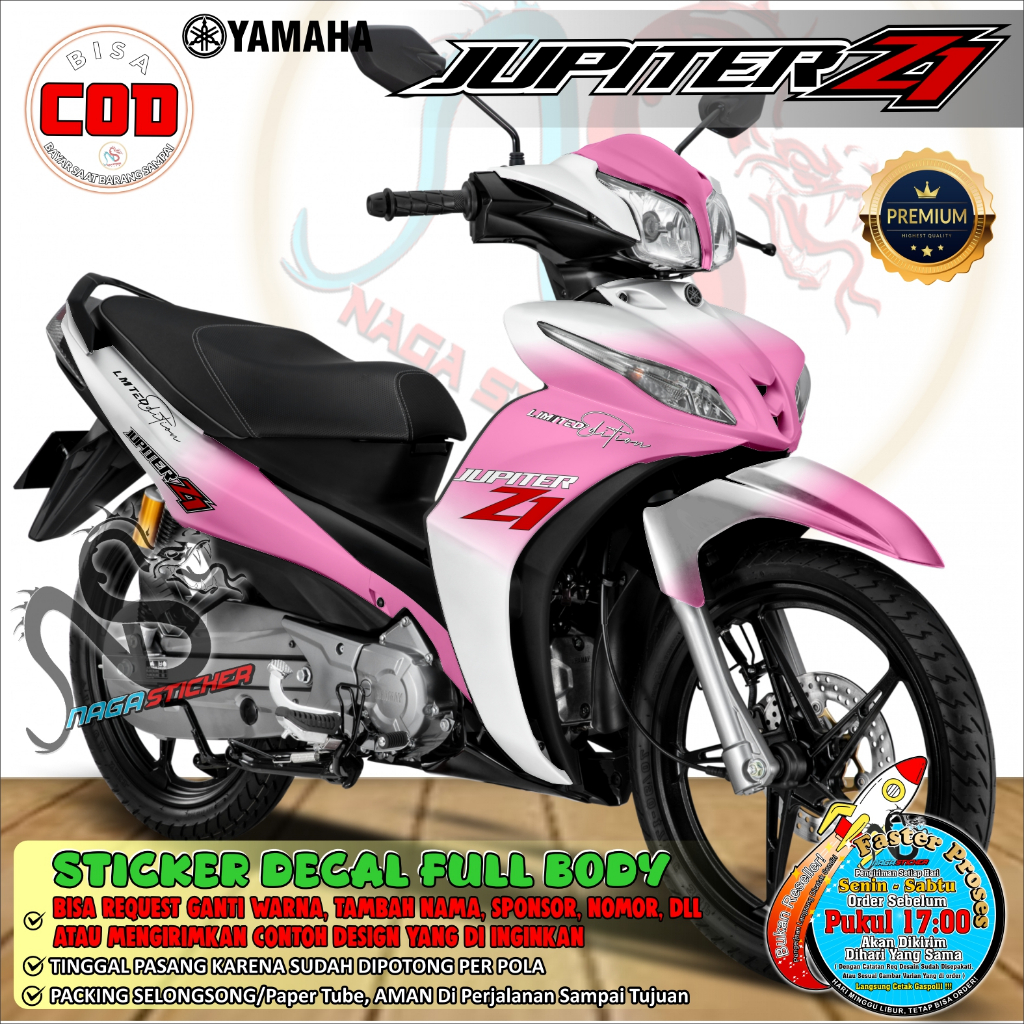 Bisa COD Decal Sticker Full Body Yamaha Jupiter Z1 Motif 2 Warna NS2203 Desain Custom Dekal Stiker