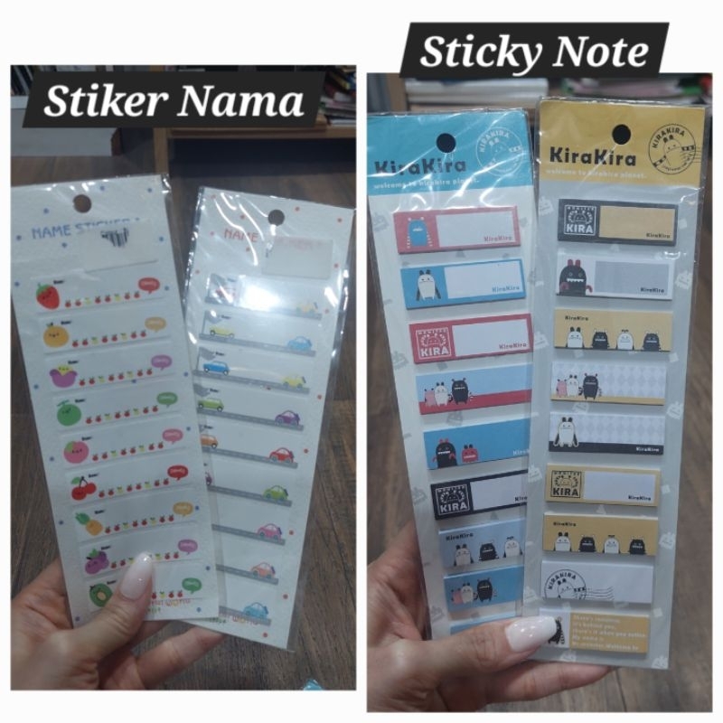 

Stiker Nama Label Name Sticky Note Kira Kira Japan