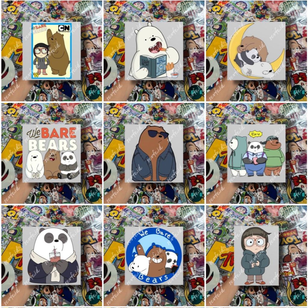 

Stiker DTF Sablon Setrika Sablon Stiker WE BARE BEAR