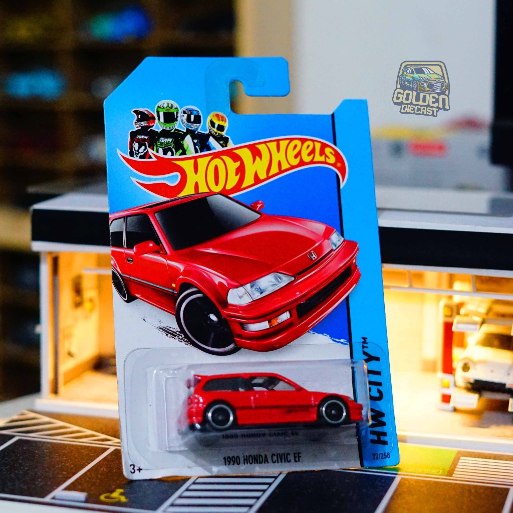HOT WHEELS 1990 HONDA CIVIC EF (RED)