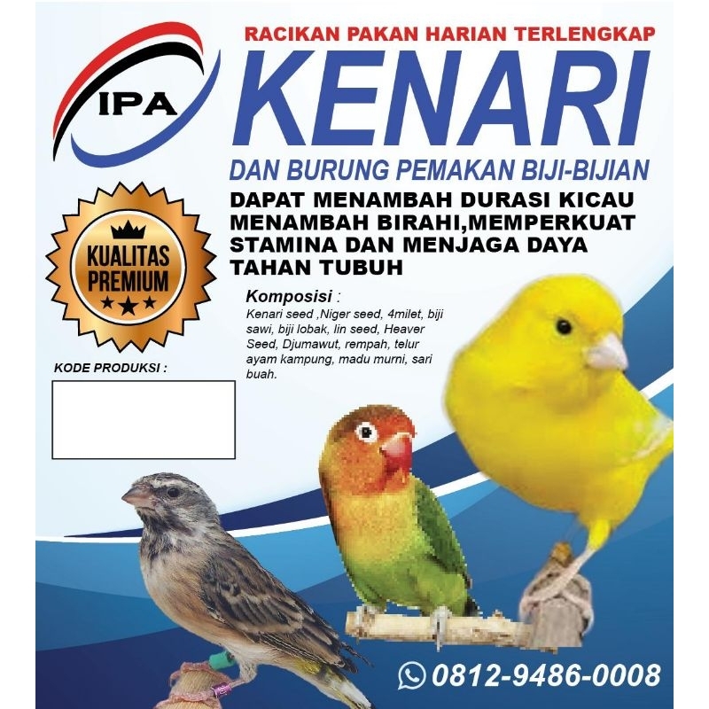 pakan burung Kenari Premium