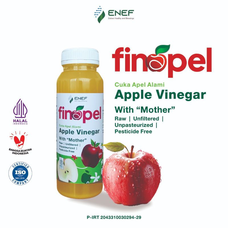 

FINOPEL CUKA APEL APPLE VINEGAR 100% Asli tanpa gula