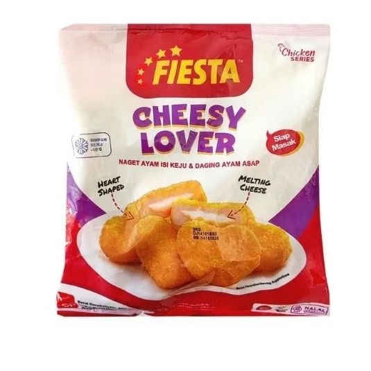 

Fiesta Cheesy Lover Naget Ayam isi Keju dan Daging Ayam Asap 400gr